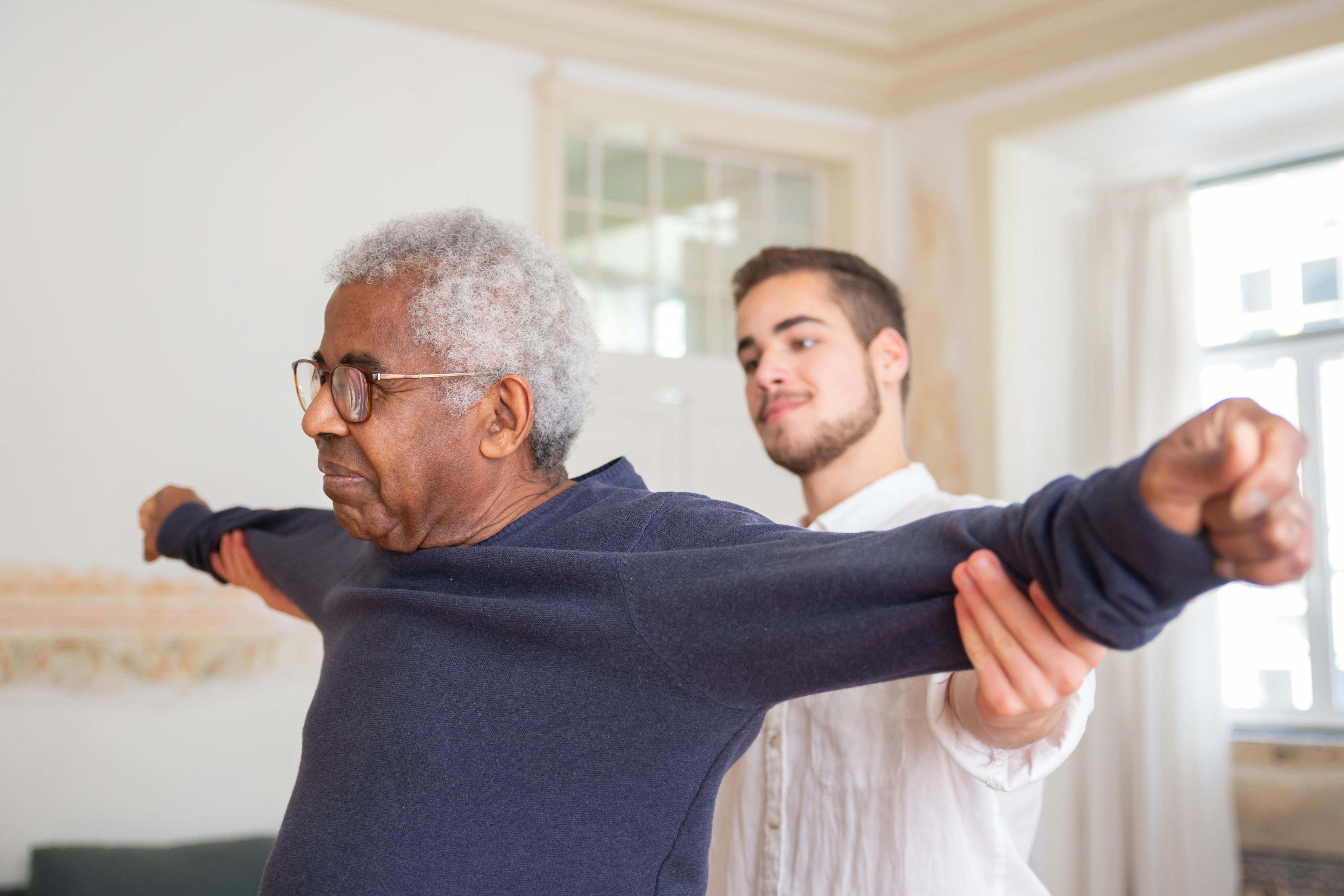 Resident in physical therapy session at The Waters of Hobart